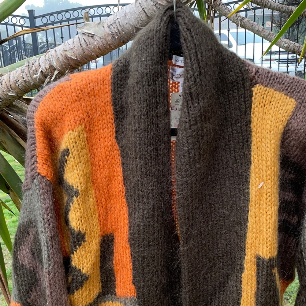 Vintage Rosanna  Multicolor Geometric Pattern Women’s can be unisex Sweater - Picture 4 of 6